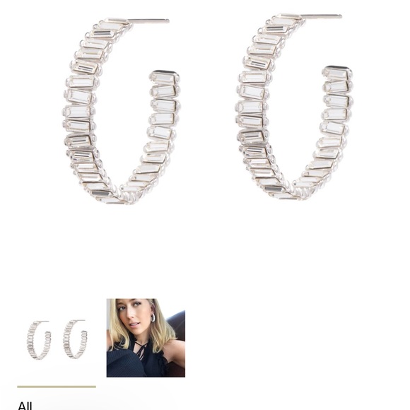 Melissa Lovy Baby Serena Hoops, Silver Hoop Earrings - Picture 4 of 4